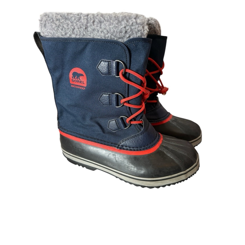 Sorel Winter‎ Boots Size 7 Waterproof Winter Carnival Blue and Red Winter Snow